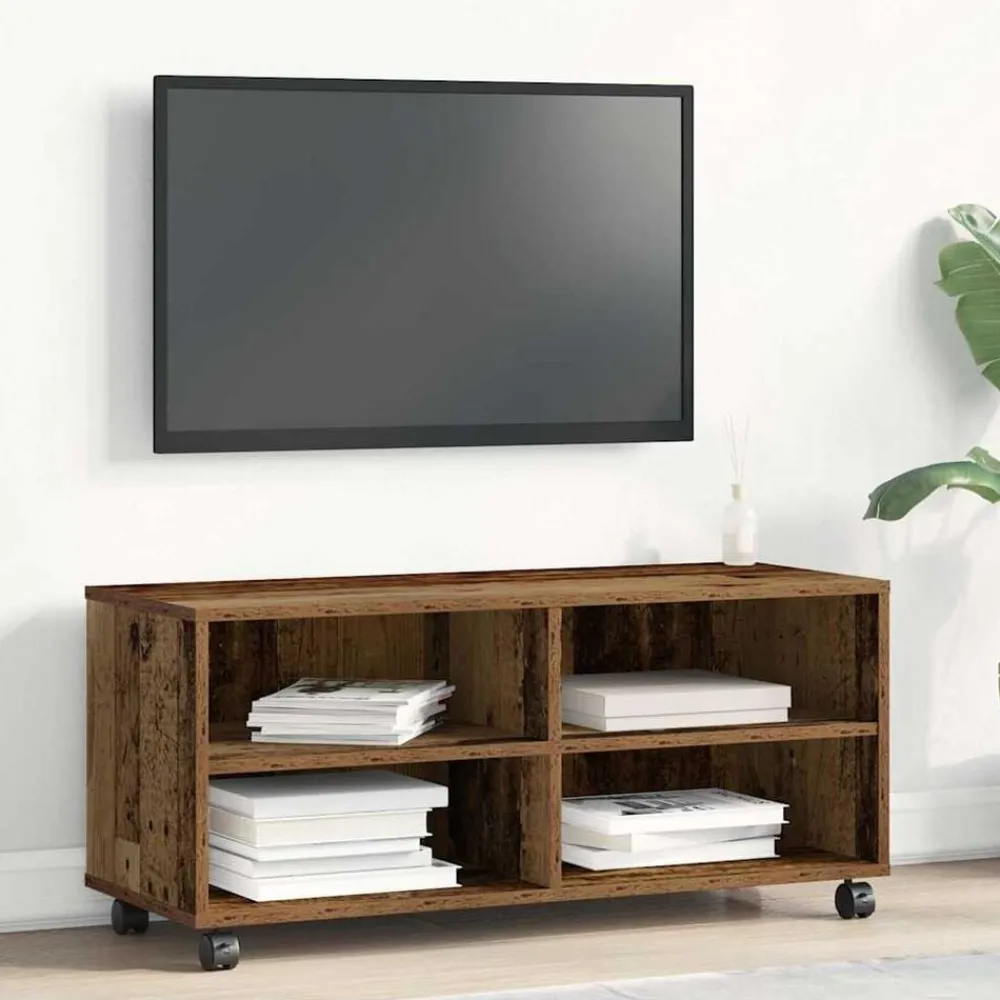 vidaXL Muebles Tv-Gabinete de TV Marrón 90 x 35 x 40.5 cm Madera contrachapada