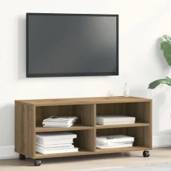 vidaXL Gabinete de TV Marrón 90 x 35 x 40.5 cm Madera contrachapada Roble artisan Sale