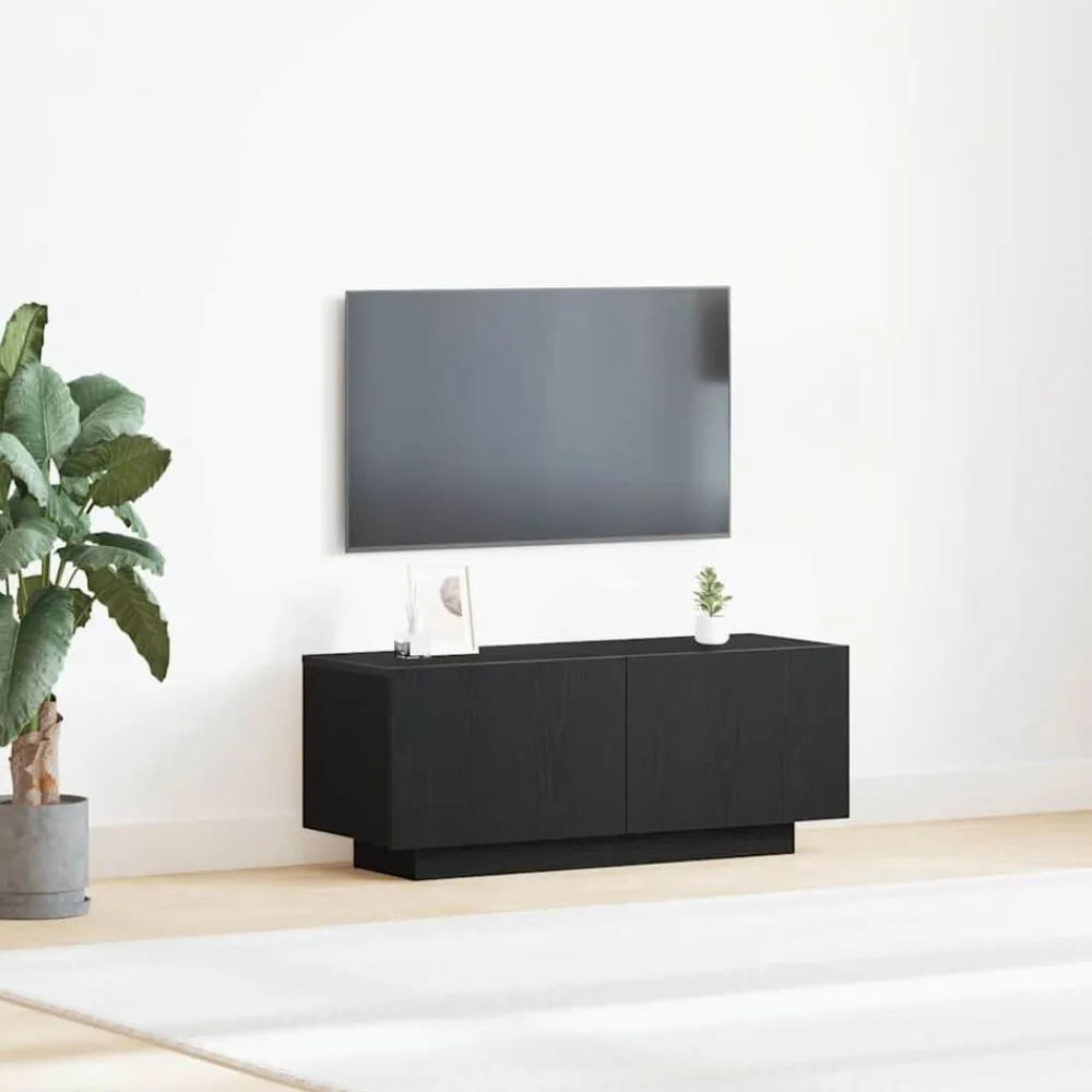vidaXL Gabinete de TV 100 x 35 x 40 cm Roble negro
