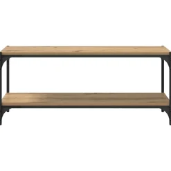 vidaXL Estanterías-Gabinete de TV Roble artesanal 100x33x41cm