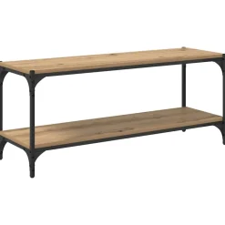 vidaXL Estanterías-Gabinete de TV Roble artesanal 100x33x41cm