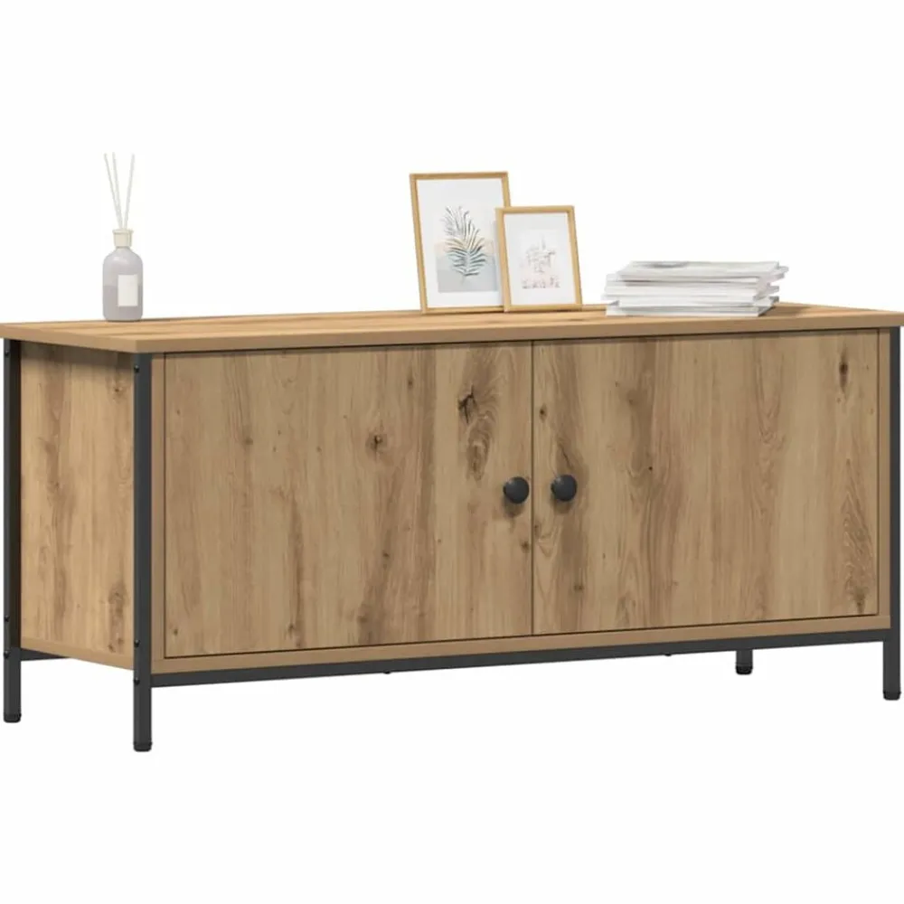 vidaXL Muebles Tv-Gabinete de TV Roble artesanal 100 x 35 x 45 cm