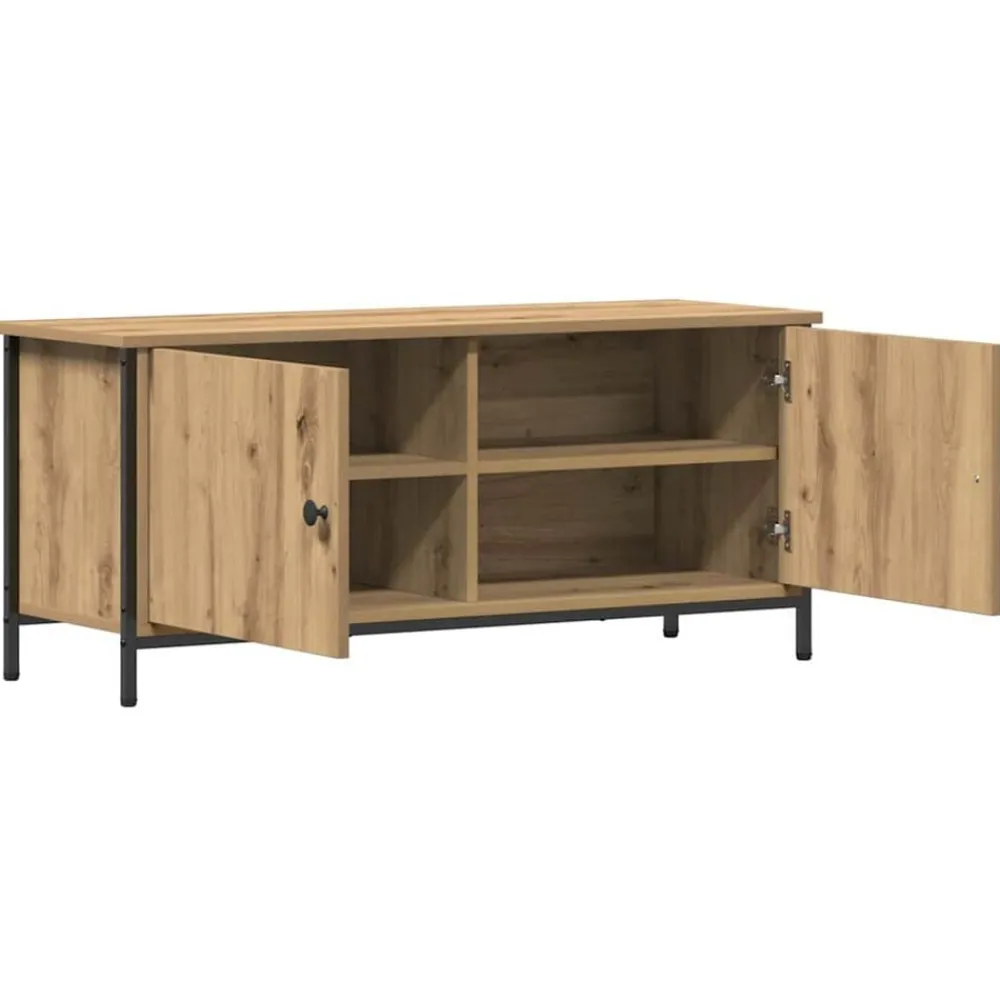 vidaXL Muebles Tv-Gabinete de TV Roble artesanal 100 x 35 x 45 cm