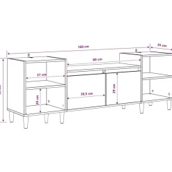 vidaXL Muebles Tv-Gabinete de TV 160 x 35 x 55 cm