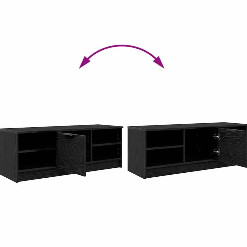 vidaXL Gabinete de TV 102 x 35 x 36,5 cm Roble negro