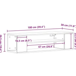 vidaXL Muebles Tv-Gabinete de TV 100 x 30 x 26,5 cm
