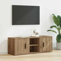 vidaXL Muebles Tv-Gabinete de TV Roble artesanal 100 x 31,5 x 35 cm