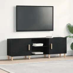 vidaXL Gabinete de TV 150 x 30 x 50 cm Roble negro Discount