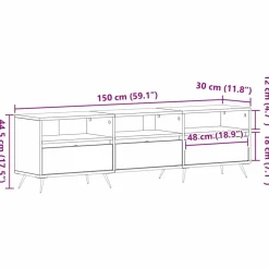vidaXL Muebles Tv-Gabinete de TV 150 x 30 x 44,5 cm