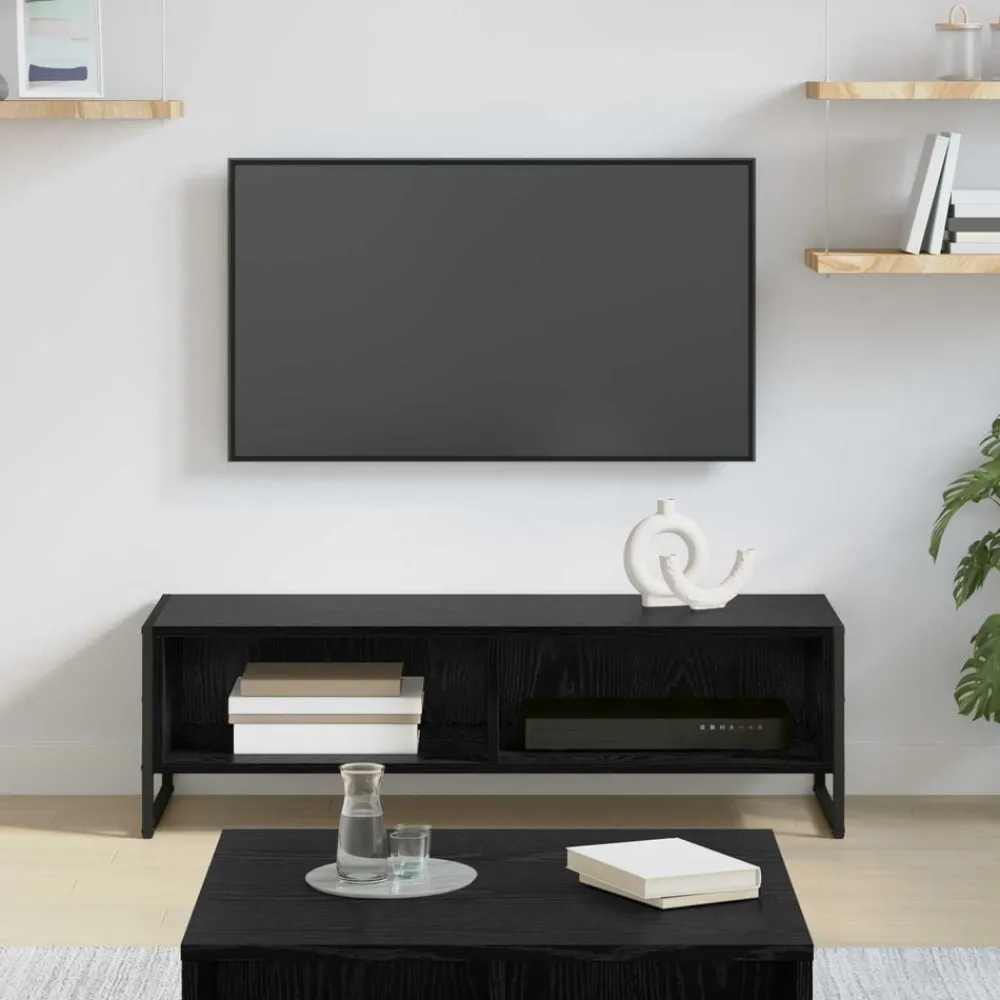vidaXL Gabinete de TV 100 x 36.5 x 30.5 cm Roble negro Clearance