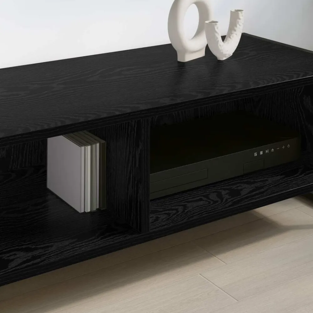 vidaXL Gabinete de TV 100 x 36.5 x 30.5 cm Roble negro Clearance