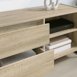vidaXL Gabinete de TV Sonoma 100 x 36 x 49,5 cm Madera contrachapada Roble Sonoma Discount