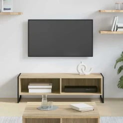 vidaXL Gabinete de TV Sonoma 100 x 36.5 x 30.5 cm Madera contrachapada Roble Sonoma Discount