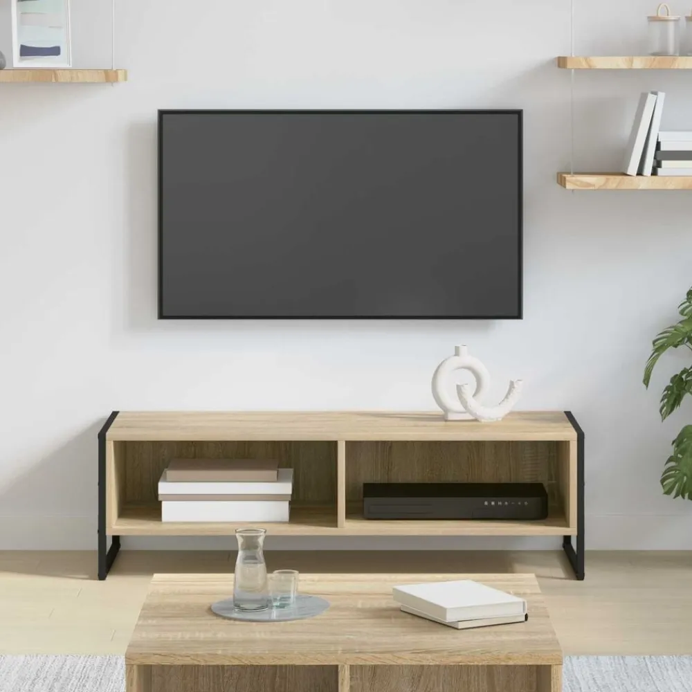 vidaXL Gabinete de TV Sonoma 100 x 36.5 x 30.5 cm Madera contrachapada Roble Sonoma Discount
