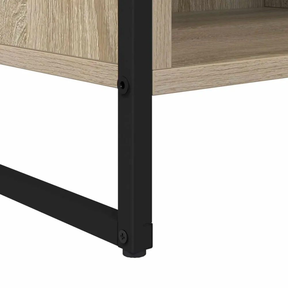 vidaXL Gabinete de TV Sonoma 100 x 36.5 x 30.5 cm Madera contrachapada Roble Sonoma Discount