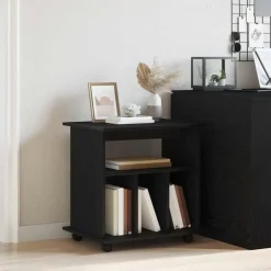 vidaXL Armarios Y Almacenamiento-Gabinete rodante con rueda 60 x 45 x 55 cm