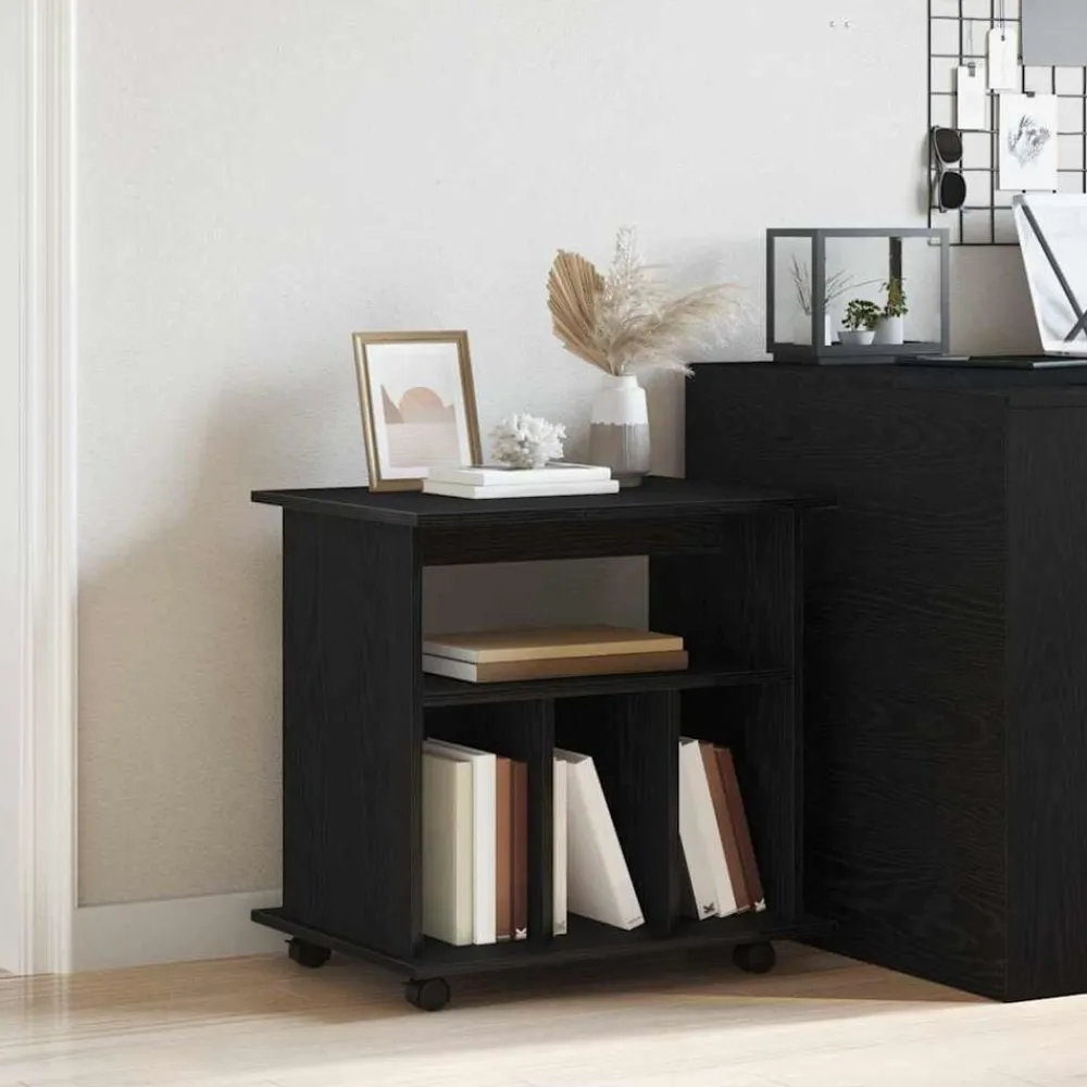 vidaXL Armarios Y Almacenamiento-Gabinete rodante con rueda 60 x 45 x 55 cm