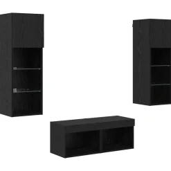 vidaXL Muebles Tv-Gabinetes de pared para TV 4 pcs