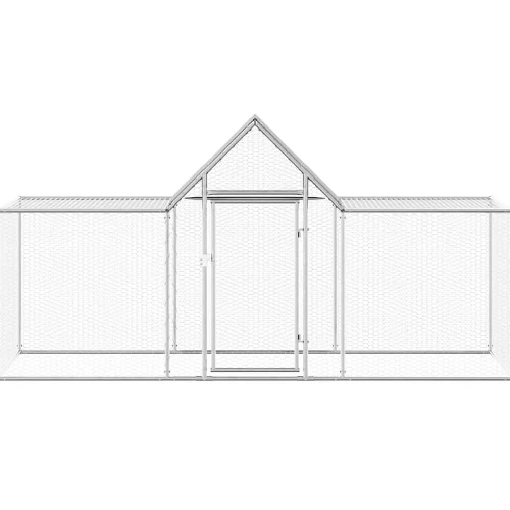 vidaXL Productos Para Mascotas-Gallinero acero galvanizado 3x1x1,5 m