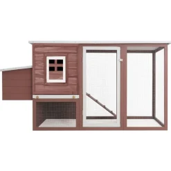 vidaXL Gallinero con 1 jaula para huevos madera marrón Marr&oacute;n Best