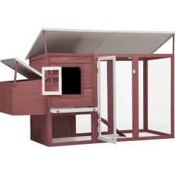 vidaXL Gallinero con 1 jaula para huevos madera marrón Marrón Best