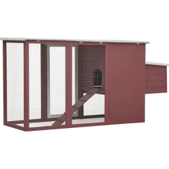 vidaXL Gallinero con 1 jaula para huevos madera marrón Marrón Best