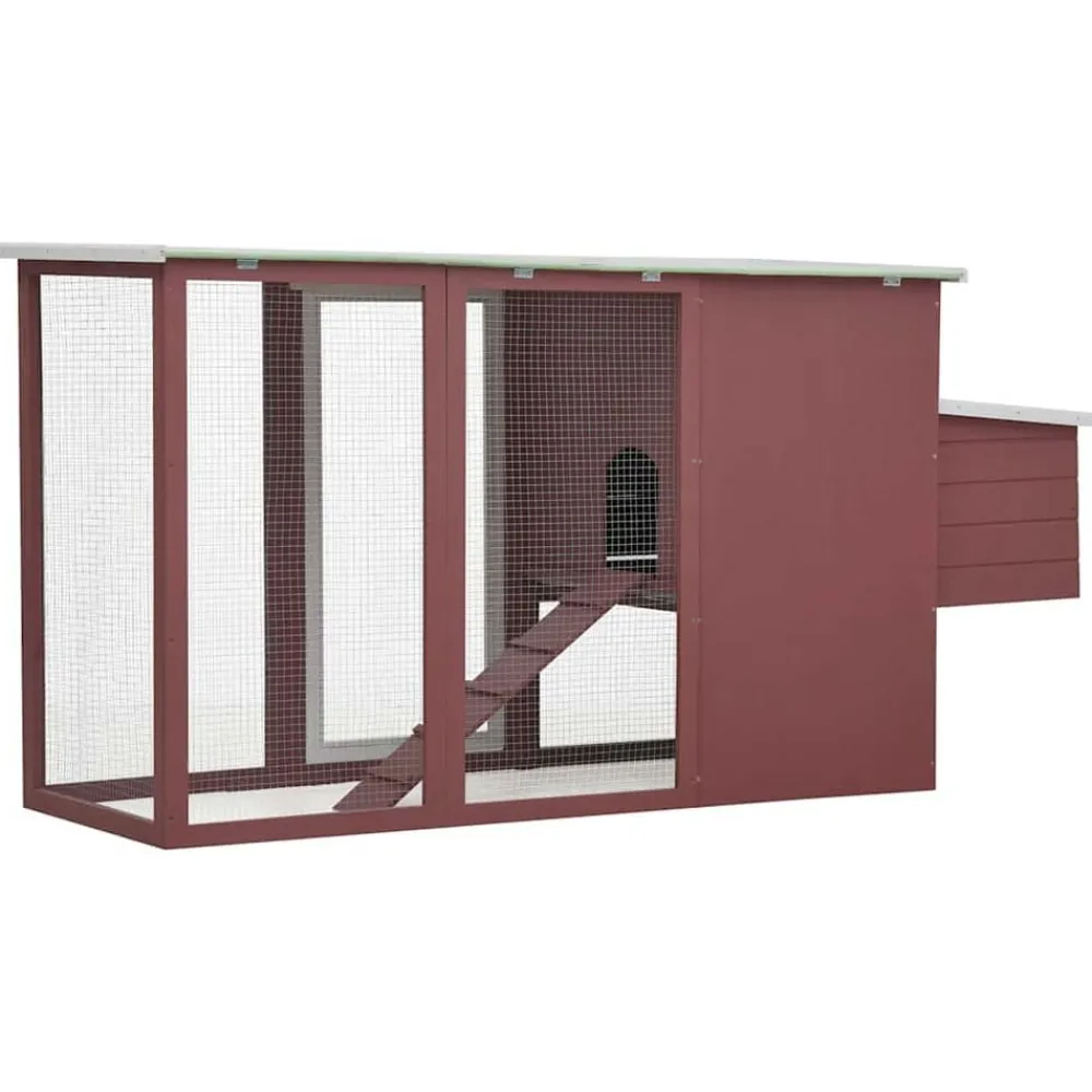 vidaXL Gallinero con 1 jaula para huevos madera marrón Marrón Best