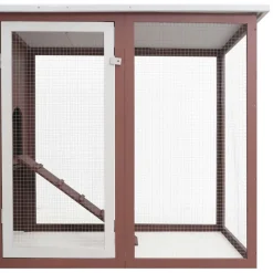 vidaXL Gallinero con 1 jaula para huevos madera marrón Marrón Best