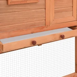 vidaXL Productos Para Mascotas-Gallinero con ponedero madera maciza de abeto