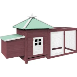 vidaXL Productos Para Mascotas-Gallinero con ponedero madera maciza abeto 190x72x102 cm