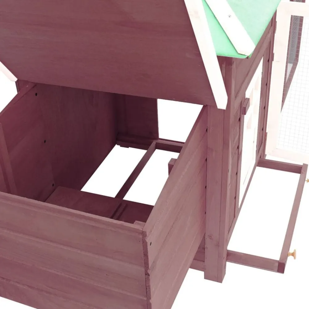 vidaXL Productos Para Mascotas-Gallinero con ponedero madera maciza abeto 190x72x102 cm