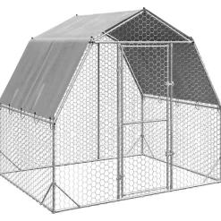 vidaXL Gallinero con techo 2,5x2x2,25 m acero galvanizado Online