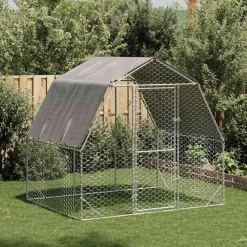 vidaXL Gallinero con techo 2,5x2x2,25 m acero galvanizado Online