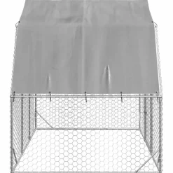 vidaXL Gallinero con techo 2,5x2x2,25 m acero galvanizado Online