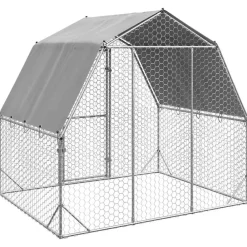 vidaXL Gallinero con techo 2,5x2x2,25 m acero galvanizado Online