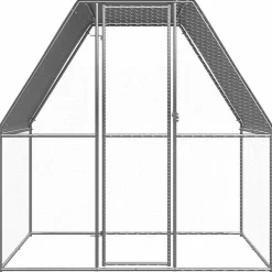 vidaXL Gallinero de acero galvanizado plateado y gris 2x2x2 m Online