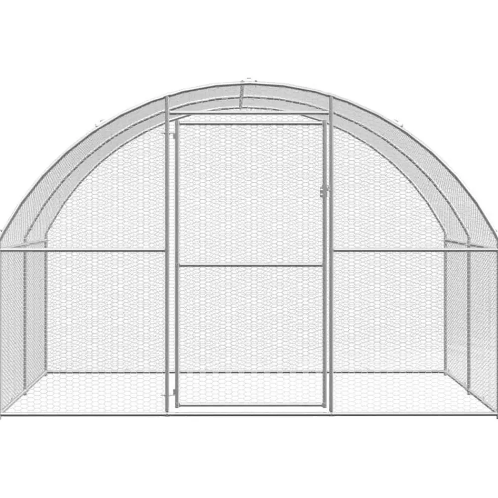 vidaXL Productos Para Mascotas-Gallinero de exterior de acero galvanizado 3x2x2 m