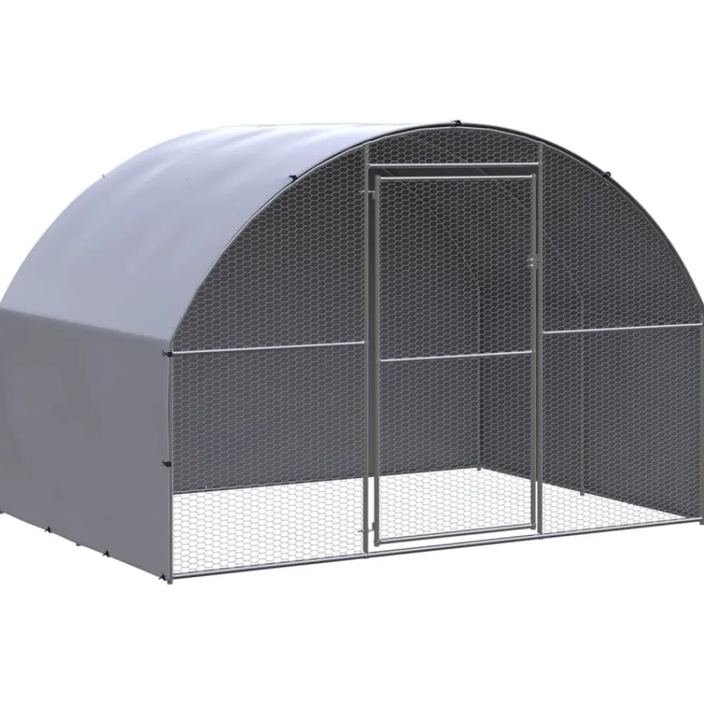 vidaXL Productos Para Mascotas-Gallinero de exterior de acero galvanizado 3x2x2 m