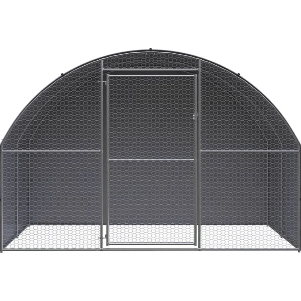 vidaXL Productos Para Mascotas-Gallinero de exterior de acero galvanizado 3x2x2 m