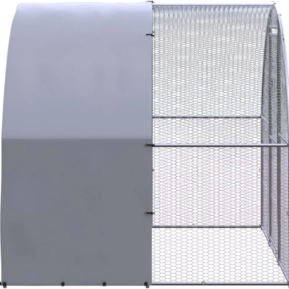 vidaXL Productos Para Mascotas-Gallinero de exterior de acero galvanizado 3x2x2 m