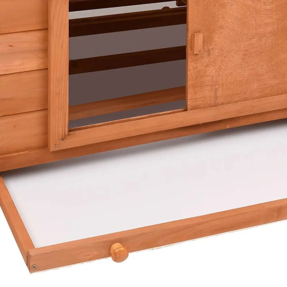 vidaXL Productos Para Mascotas-Gallinero de madera maciza de abeto rojo 150x96x110 cm