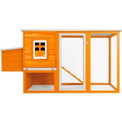 vidaXL Gallinero de madera con 1 jaula para huevos Lat&oacute;n New