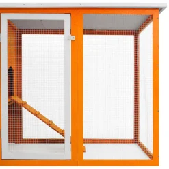 vidaXL Gallinero de madera con 1 jaula para huevos Latón New
