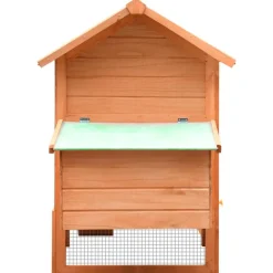 vidaXL Gallinero madera maciza pino y abeto 170x81x110 cm Marrón New