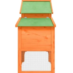 vidaXL Productos Para Mascotas-Gallinero madera maciza de pino marrón 186,5x58,5x113 cm