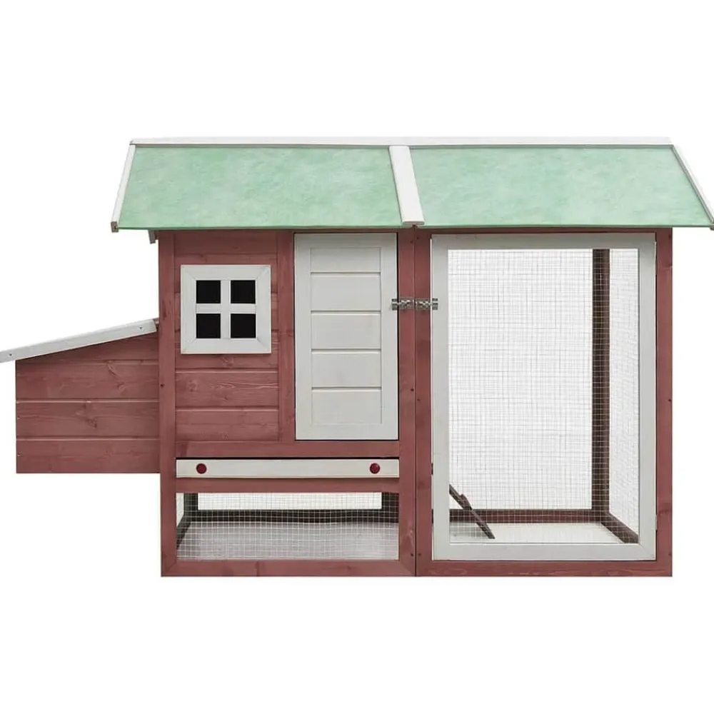 vidaXL Productos Para Mascotas-Gallinero madera maciza de pino y abeto 170x81x110 cm