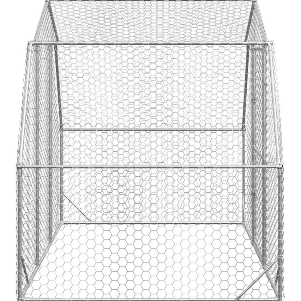 vidaXL Productos Para Mascotas-Gallinero 2,5x2x2,25 m acero galvanizado