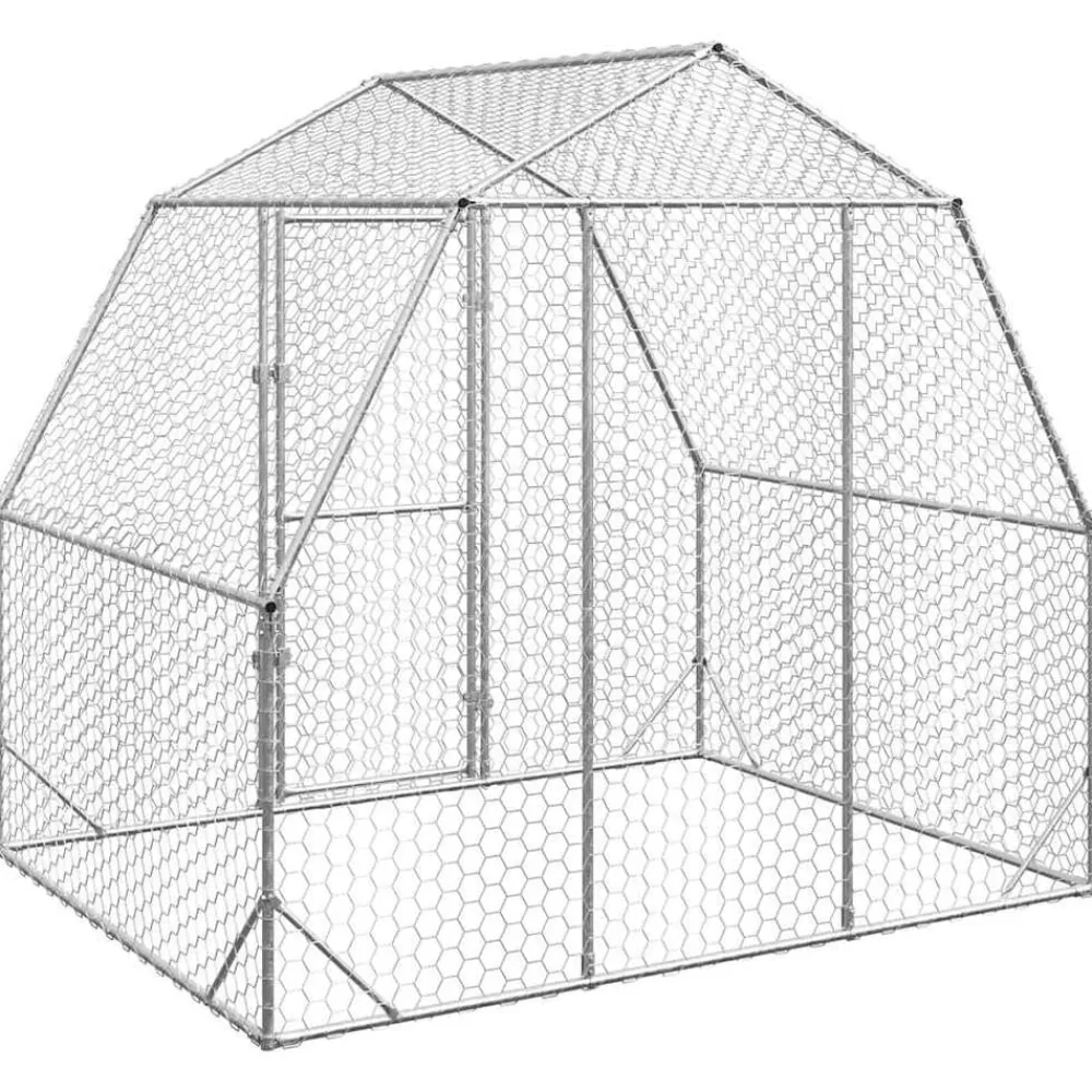 vidaXL Productos Para Mascotas-Gallinero 2,5x2x2,25 m acero galvanizado