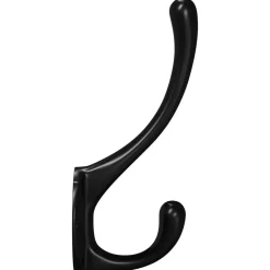 vidaXL Ganchos para ropa 2 pcs Negro 102 x 29 x 47mm Aleación de Zinc Outlet
