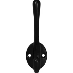 vidaXL Ganchos para ropa 2 pcs Negro 102 x 29 x 47mm Aleación de Zinc Outlet
